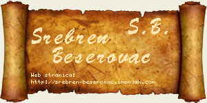 Srebren Beserovac vizit kartica